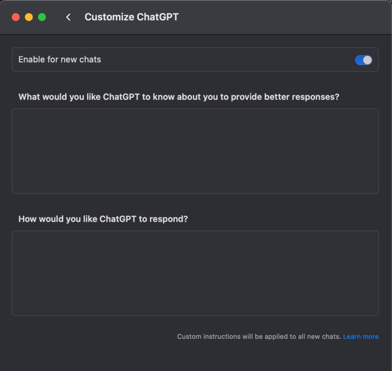 How to Get and Use ChatGPT macOS App 18 Customize ChatGPT on Mac